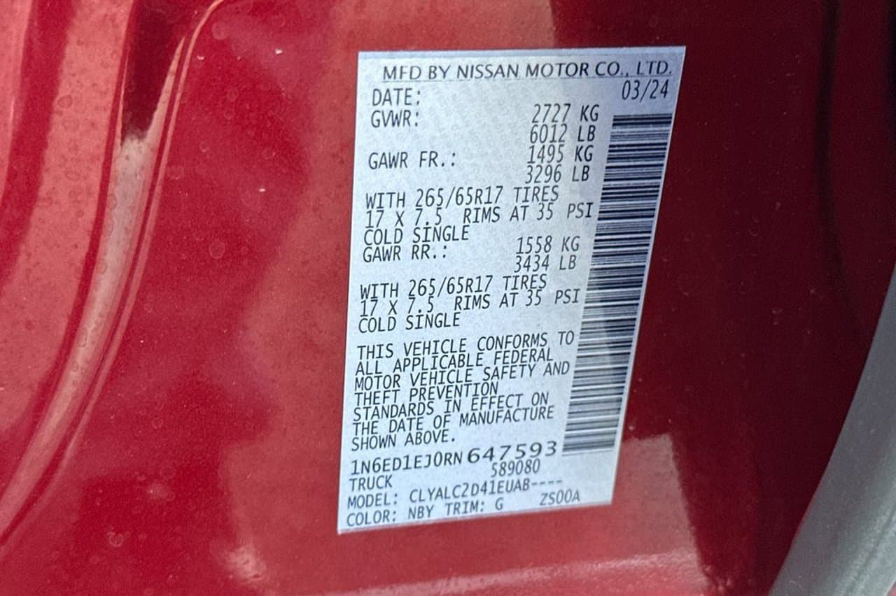 2024 Nissan Frontier SV 22